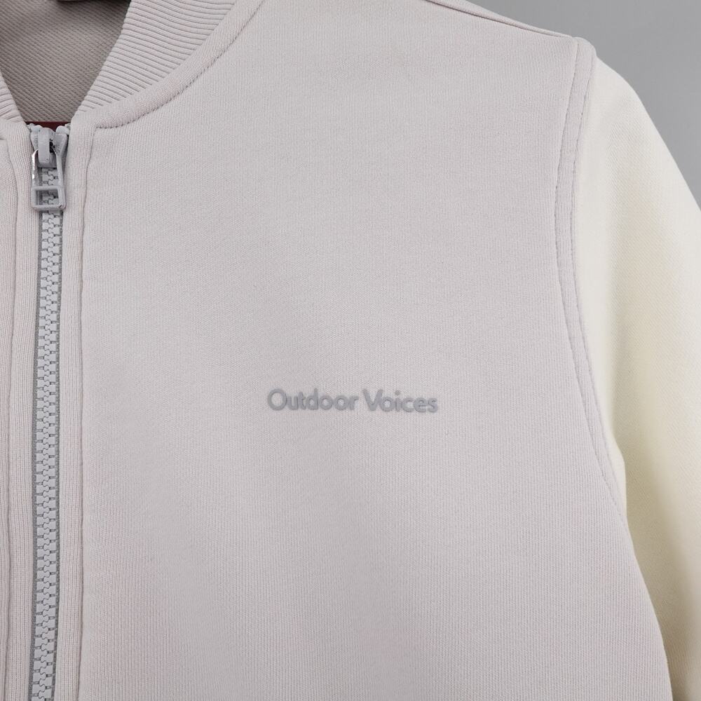 Outdoor Voices Pickup Bomber Jacket Womens XS Purple Cotton Terry Sporty - Picture 7 of 16